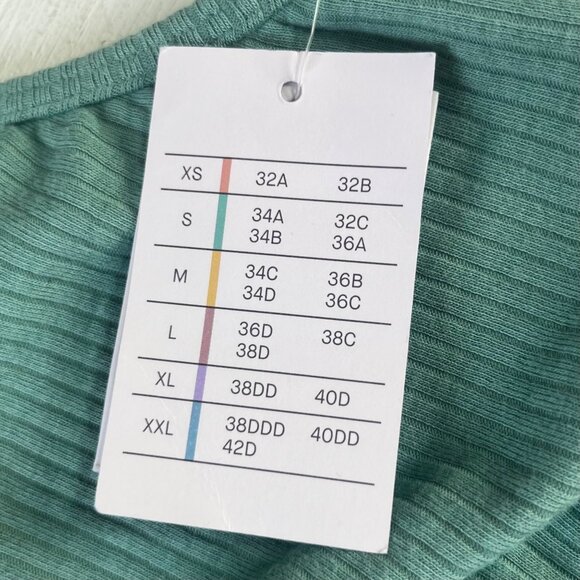 Auden Unlined Scoop Neck Bralette Medium Teal Blue Green New - Picture 12 of 12